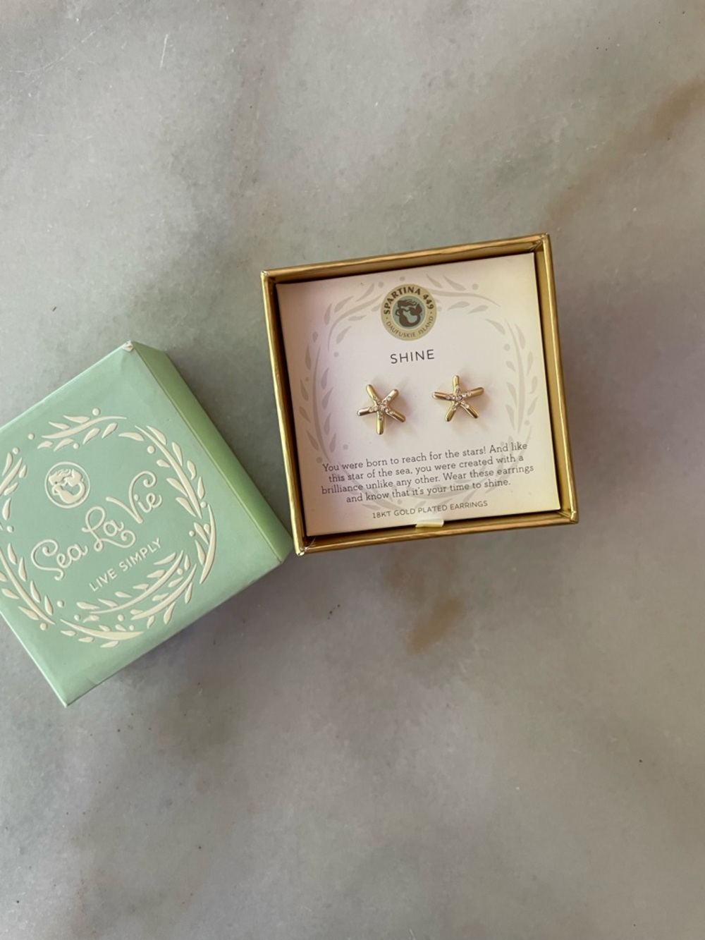 Spartina 449 Gold Starfish Stud Earrings